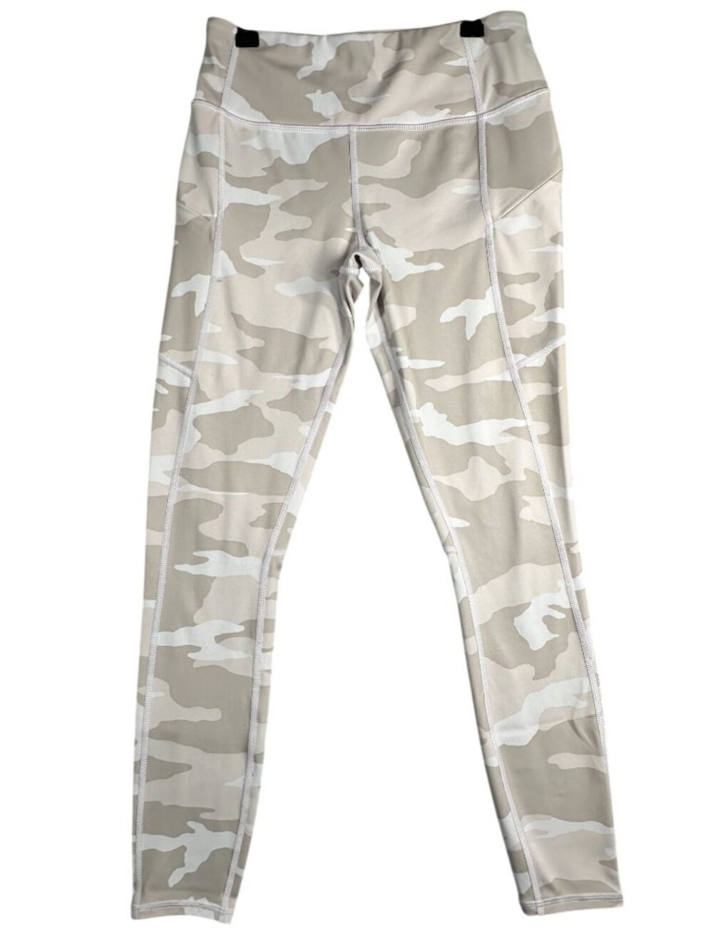 Athleta High-Waisted 7/8 Athletic Leggings Womens Size Small Beige White Camo